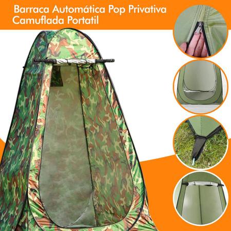 Imagem de Tenda Pop Up Automatica portatil Banheiro Camping Camuflada