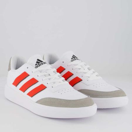 Imagem de Tênis Adidas Courtblock Branco e Vermelho