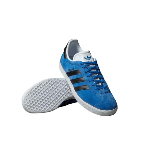 Tênis couro adidas top originals gazelle azul