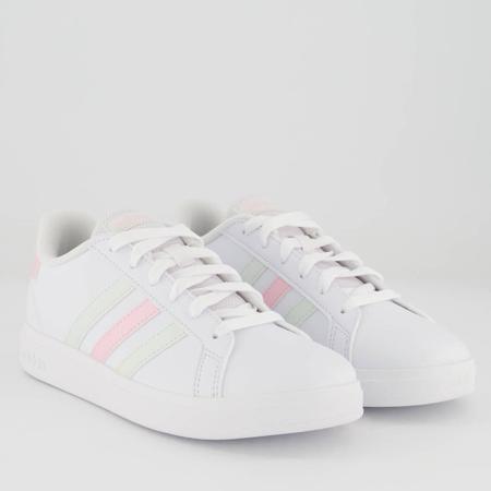 Imagem de Tênis Adidas Grand Court 2.0 Juvenil Branco Rosa Verde