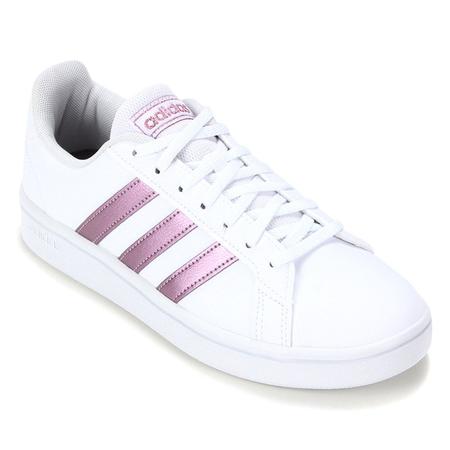 Tenis adidas com listras cheap rosas