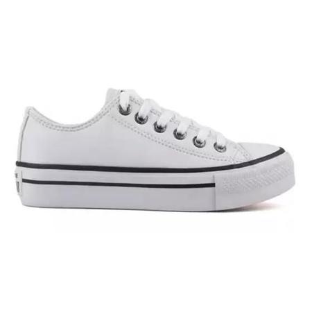 All star flatform couro branco 2025