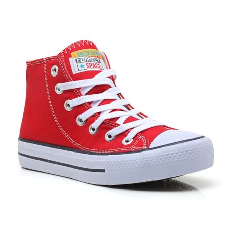 All Star Cano Alto Vermelho Masculino Feminino oferta