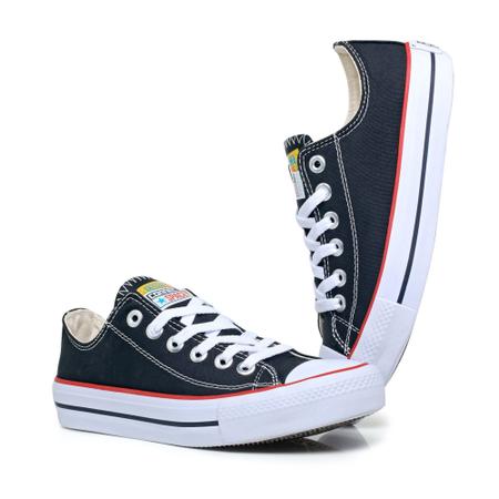 Tênis Converse All Star Branco Lona Feminino e Masculino sola baixa