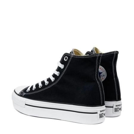 All star preto cano alto plataforma original