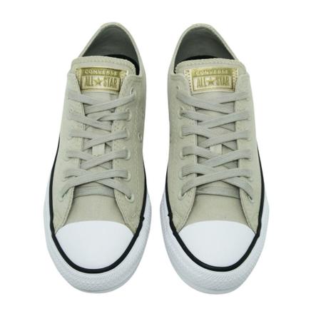 Tênis All Star Converse Chuck Taylor Bege Authentic Glam Imagem de Tênis All Star Converse Chuck Taylor Bege Authentic Glam