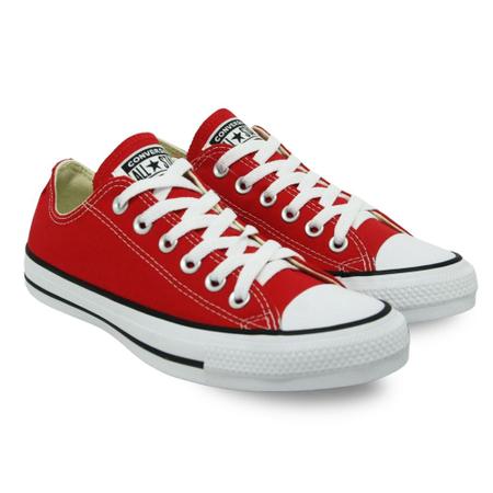 Tênis All Star Converse Chuck Taylor Vermelho Clássico Imagem de Tênis All Star Converse Chuck Taylor Vermelho Clássico