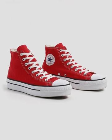 Tênis All Star Lift Converse Chuck Thaylor Plataforma Vermelho/Preto/Branco  Cano Alto - Tamanho 35 - Tênis Esportivo - Magazine Luiza