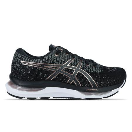 Tenis ASICS GEL Hypersonic 4 Feminino Preto com Cinza e Rosa Tenis de Corrida Magazine Luiza