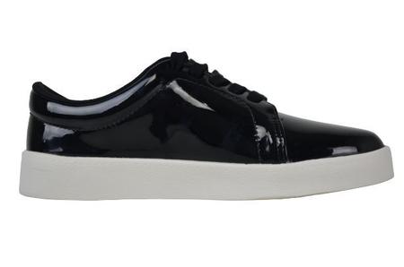 Tenis bebece preto verniz hot sale