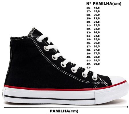 All Star Cano Alto Preto Lona Plataforma - 34