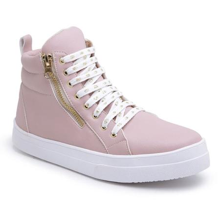 Tenis botinha feminina bota treino academia cano longo rosa - R$ 67.90, cor  Rosa (cano alto, casual, com sola alta, com solado alto, confortável)  #51038, compre agora | Shafa