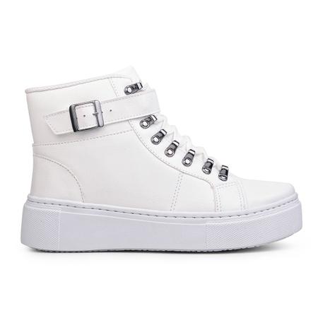 Tenis botinha feminino best sale branco