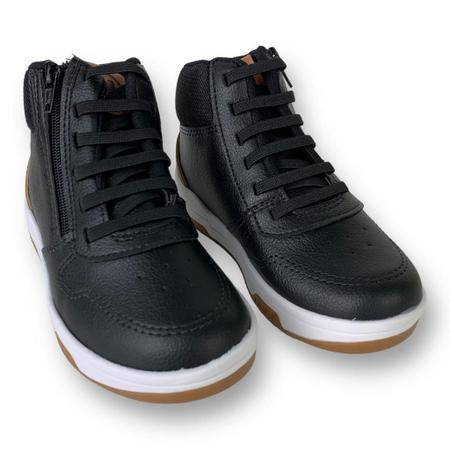 Tenis cano alto preto sales infantil