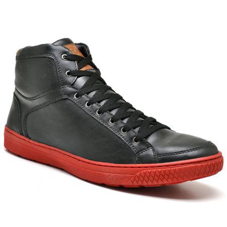 Tênis cano alto masculino sandro moscoloni lombard preto/vermelho red/black  - Calçados Masculinos - Magazine Luiza