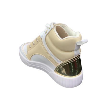 Tenis cano sales alto infantil dourado