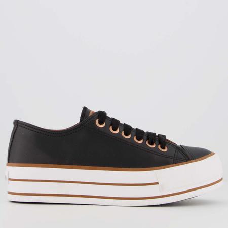 Tenis preto com sales marrom feminino