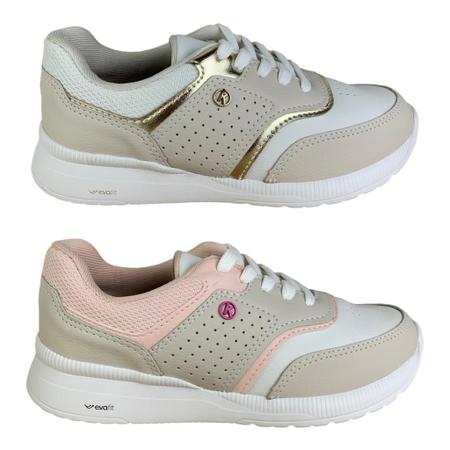 Imagem de Tenis Casual Feminino Esportivo Kolosh Jogging Napa Conforto