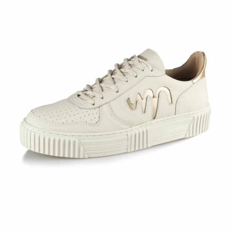 Imagem de Tênis Casual Feminino Sandro Moscoloni Couro Anita Off White/Dourado