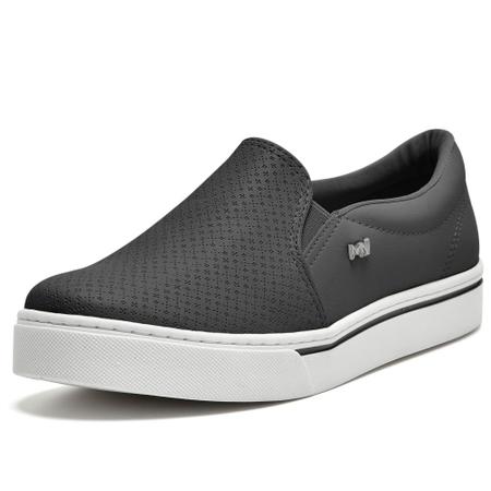 Imagem de Tênis Casual Feminino Slip On Preto Branco Via Marte 016-009-01