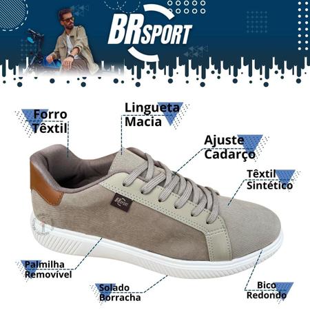 Imagem de Tênis Casual Masculino Sapatenis Resistente Confortável Lançamento BR Sport 2276.201