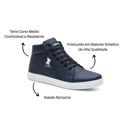 Sapatenis masculino cheap meio cano