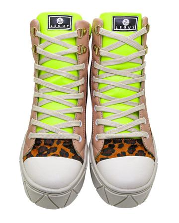 Imagem de Tênis Casual Urban Boot Animal Print E Verde Neon Feminino - Legut