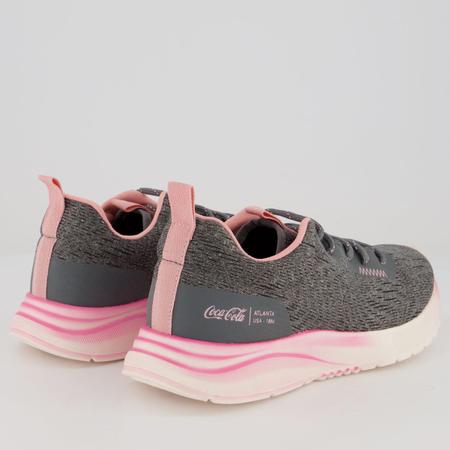 Tenis coca cola cinza e sale rosa