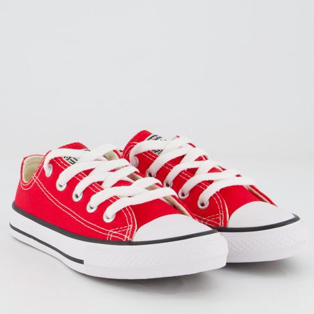 Tênis Converse Chuck Taylor All Star Juvenil Preto / Vermelho