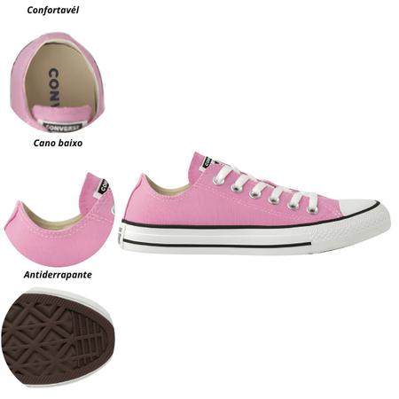 Imagem de Tênis Converse Original Adulto Juvenil Ox Cano Baixo Rosa