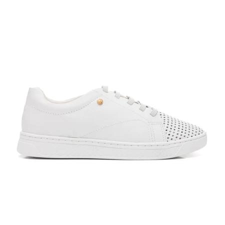 Imagem de Tênis Couro Branco Comfortflex 3cm Feminino