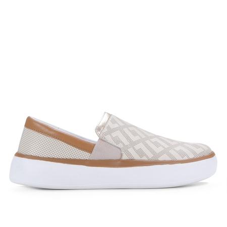 T nis Couro Luz Da Lua Slip On Feminino Slipper Slip On