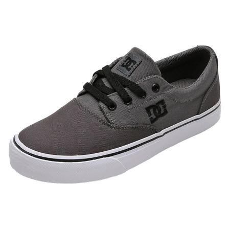 T nis DC Shoes New Flash 2 TX Masculina Dk Grey White Black