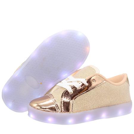 Tenis de best sale led dourado feminino