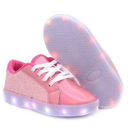 Tenis Led Rosa Glitter infantil feminino meninas em Promoção | Ofertas na  Americanas