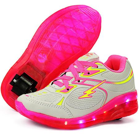 Tenis com sale rodinha infantil feminino