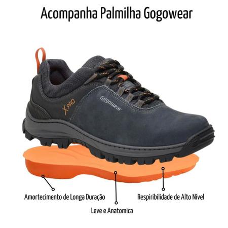 Tênis de Segurança Hardd X-Pro em Couro Nobuck Com Biqueira em PVC - Gogowear - CA: 43770 Imagem de Tênis de Segurança Hardd X-Pro em Couro Nobuck Com Biqueira em PVC - Gogowear - CA: 43770