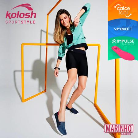 Imagem de Tênis Esportivo Feminino Slip On KOLOSH Confortável Leve e Respiravel Ref: K4067