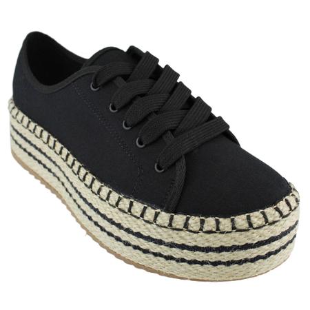 Tenis Feminino Beira Rio Flatform Corda Preto 4232.100 - Calçados Femininos  - Magazine Luiza