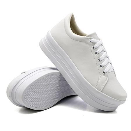 Imagem de Tênis Feminino Casual Dk Shoes Siena Flat Form Branco