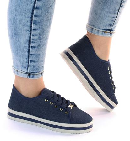 Imagem de Tênis feminino casual flat form confortavel macio via angel 01