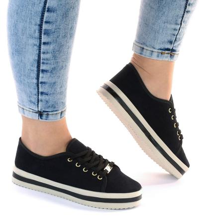 Imagem de Tênis feminino casual flat form confortavel macio via angel 01