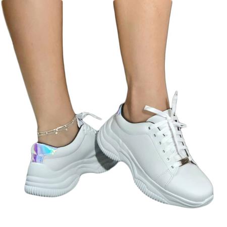 Imagem de Tênis Feminino Casual Neon Caminhada Plataforma Sneaker Gugi Flatform