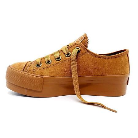 Tênis capricho lanai store suede soft caramelo