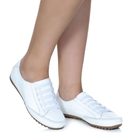 T nis Feminino Couro Linha Conforto El stico Calce F cil Estiloso