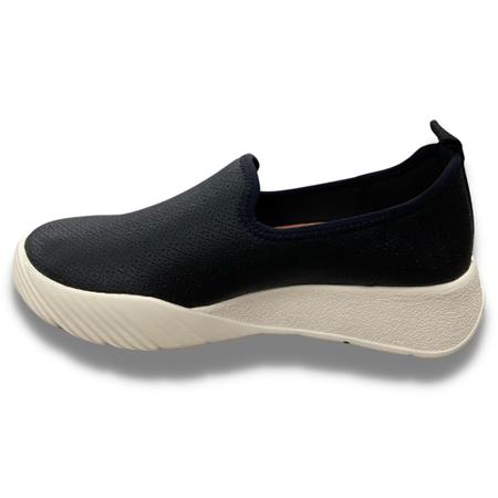 Imagem de Tênis Feminino Fascite Anabela Médio Piccadilly Slip On Calçe Fácil Ortopédico Super Leve Conforto