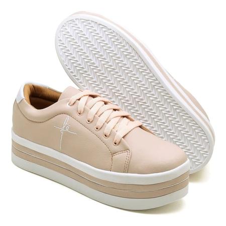 Tenis feminino salto alto anabela 2025