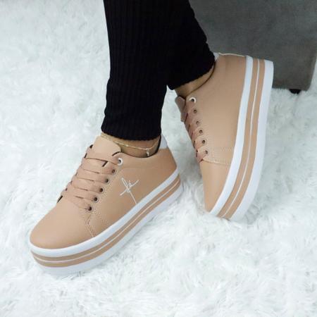 Tênis Feminino Casual Salto Alto Sneaker