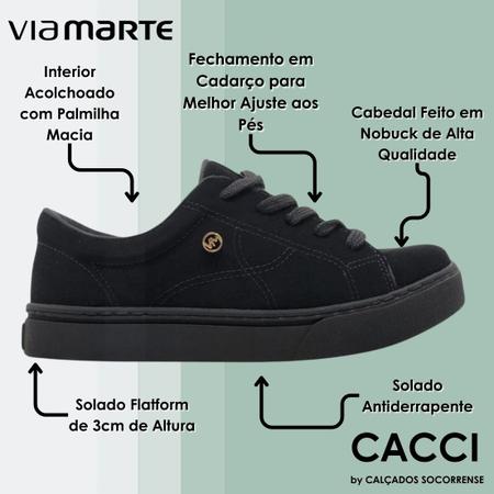 Imagem de Tenis Feminino Flatform Casual Conforto Via Marte