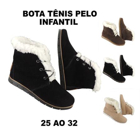 Imagem de Tênis Feminino Infantil Bota de Inverno Neve 100% Forrada Pelo Lã Confort MG811